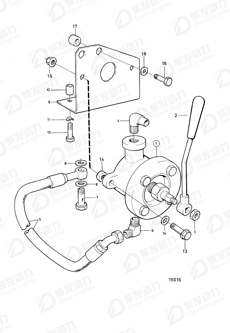 VOLVO Bracket 3825861 Drawing